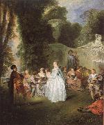 WATTEAU, Antoine Unknown work oil on canvas